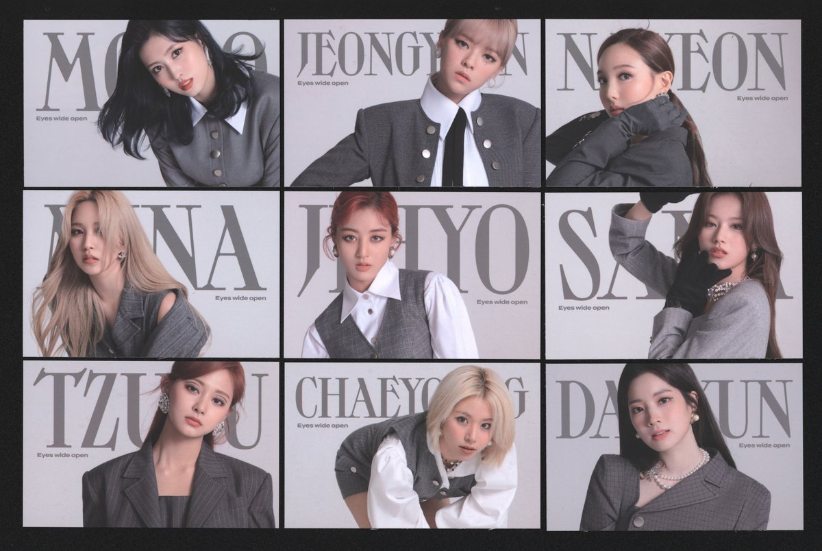 SCAN] TWICE 2nd full album Eyes wide open Message card