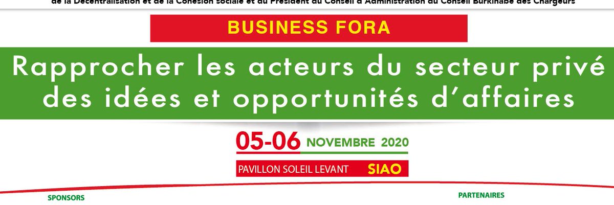 JEB 2020 : Saisissez l’opportunité de financer vos projets en rencontrant les institutions de financement ce 06 novembre 2020 à partir de 8h30 au SIAO/ Pavillon Soleil Levant.