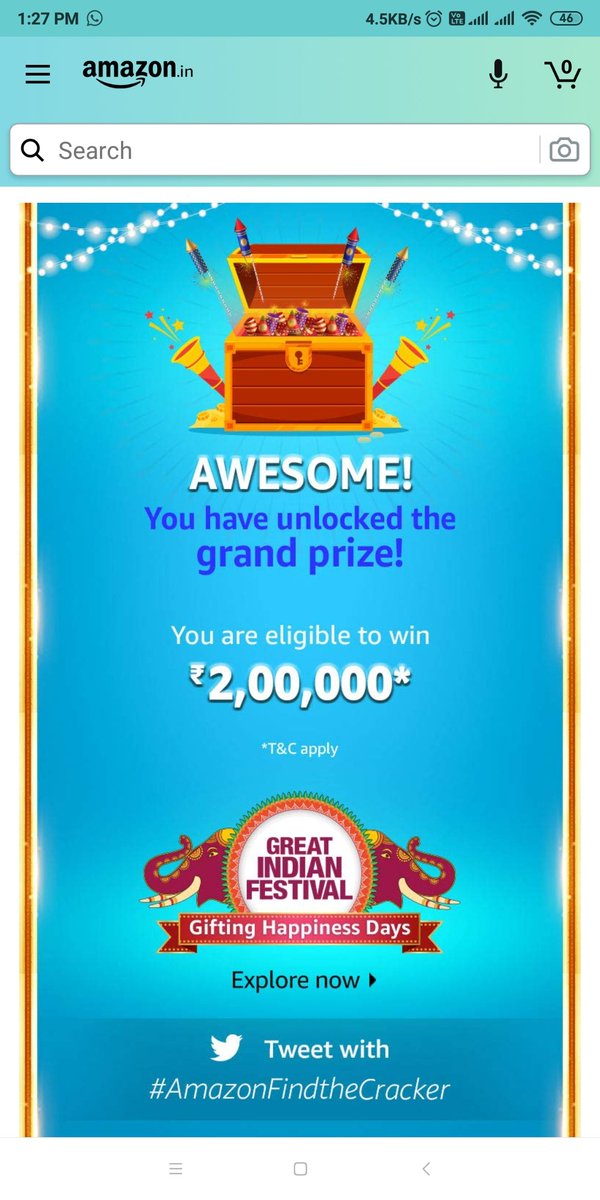 ANILVE8878's tweet photo. Try your luck with #AmazonFindtheCracker https://t.co/tRhLgDjQxe