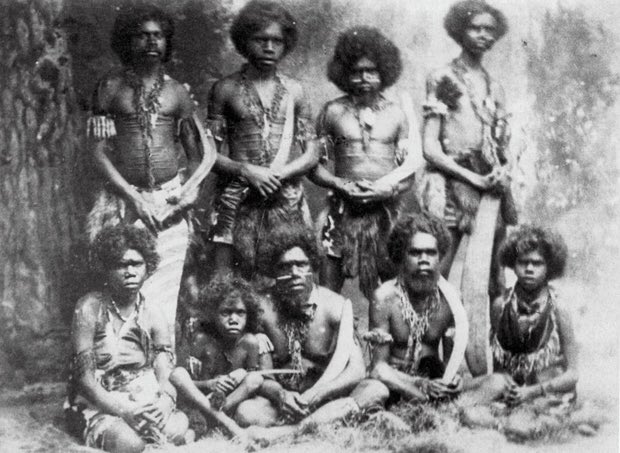 Indigenous people of Australia Link to Africa____Australia was the home to over 400 aborigine tribes. A genetic study showed that Australian people may have left Africa up to 75,000 years ago which would make them one of the oldest continuous populations outside of Africa.