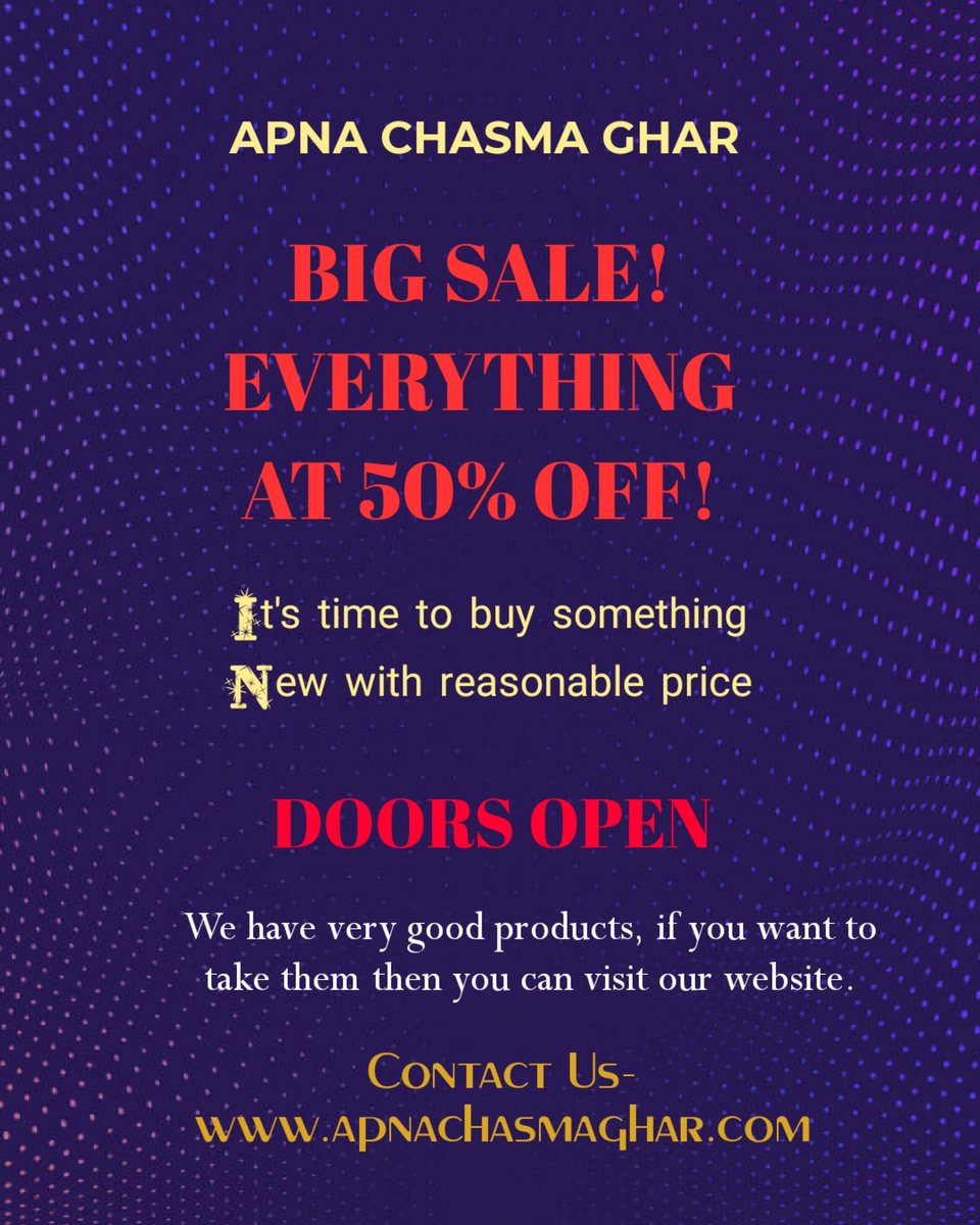 We are backing again, taking an excited offer in a few days.
Contact us - apnachasmaghar.com
Dm me for Online Consultant