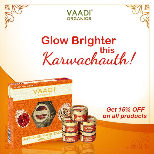 vaadiherbal's tweet photo. This Karwachauth, Glow Brighter than Moon without stepping out for salon! 😍 Use VAADI Skin-Brightening Saffron Facial Kit at home and achieve naturally glowing skin. 
#herbal #saffronfacialkit #glowingskin #facialathome #karwachauthlook #facial #skinbrighteningfacialkit https://t.co/GIB3pCTLFO