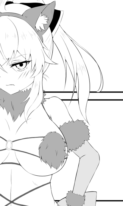 これハロウィンに間に合わないだろうけど頑張って描いてる居候ちゃん!(進捗 