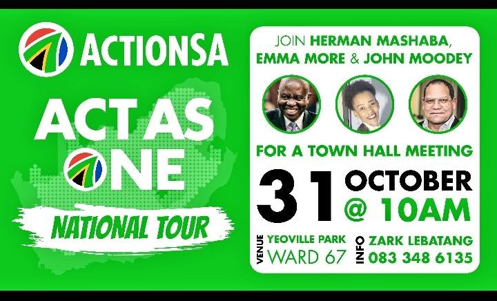 Funzi_Ngobeni's tweet photo. Tshwane has arrived πππ #WeActAsOne #Wemoveasone @Action4SA https://t.co/MNysEttgQJ
