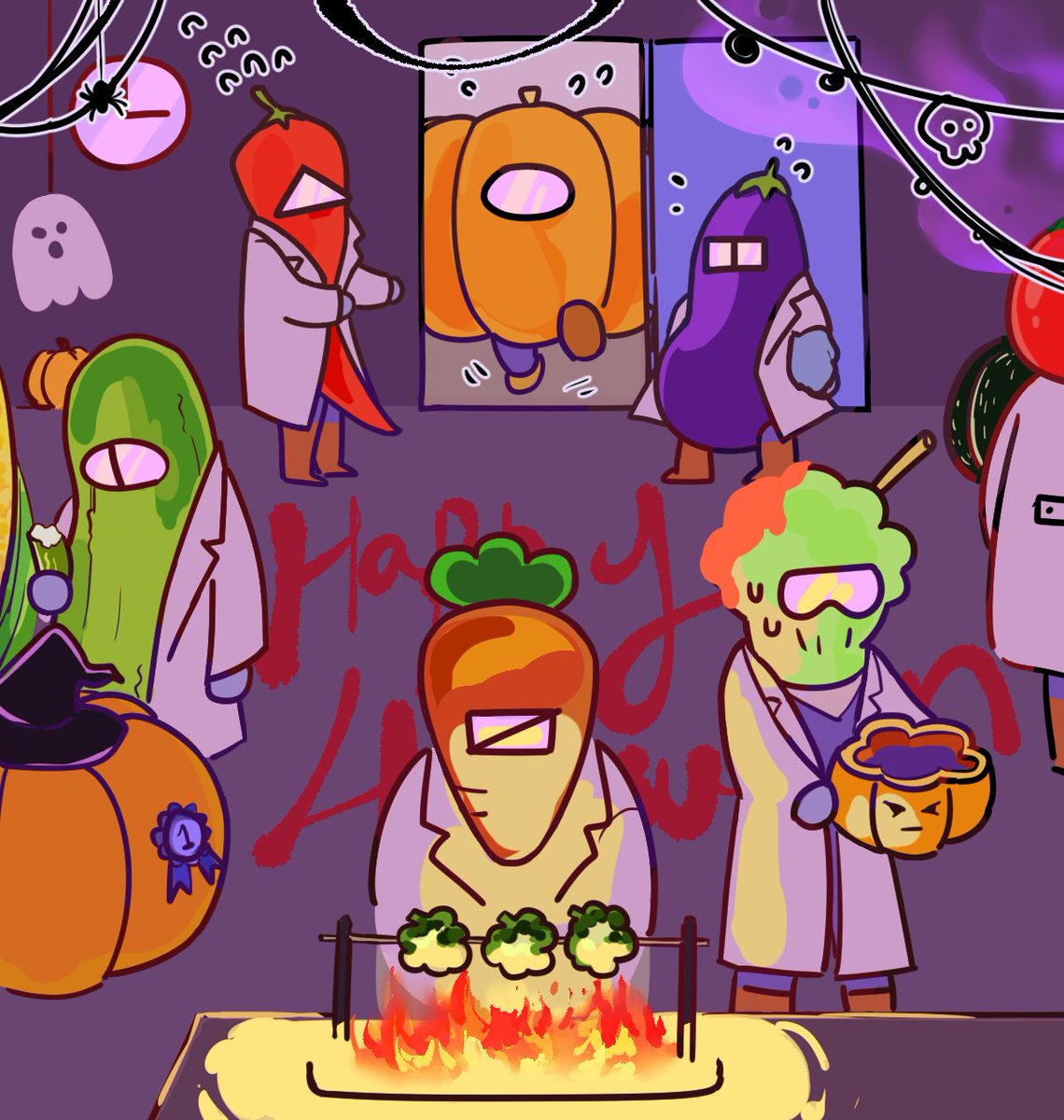 bblongdrink's tweet photo. 🥦→🥕🥦🩸🥒🍆🌶🍅🌽🎃 https://t.co/3FOCyiPpDm