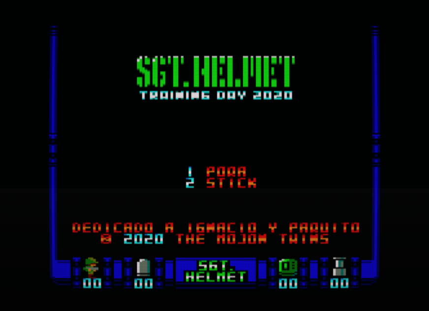 mojon_twins's tweet photo. Feliz Jalowin!!!! Aquí os dejamos Sgt. Helmet Training Day para #Amstrad #CPC  https://t.co/sfMgAYpn82 #retrodev https://t.co/g33ebOLLYQ