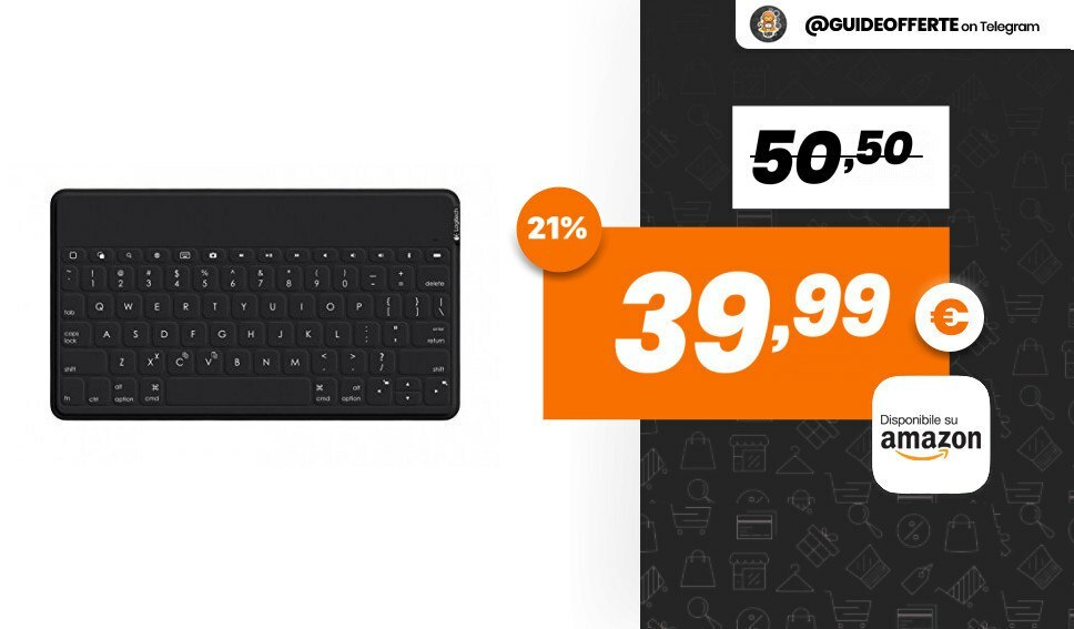 ninjaofferte's tweet photo. IN OFFERTA FINO A MEZZANOTTE❗️ ~ Logitech Keys-To-Go Tastiera Compatta Wireless Bluetooth, Layout Italiano QWERTY, Nero

💰 39,99€ anziché 50,50€

Ultraleggera e ultrasottile, ideale in mobilità, resiste a schizzi e sporcizia ed ha una batteria ricaricabile dalla durata di 3… https://t.co/SiG9rt5vZ5