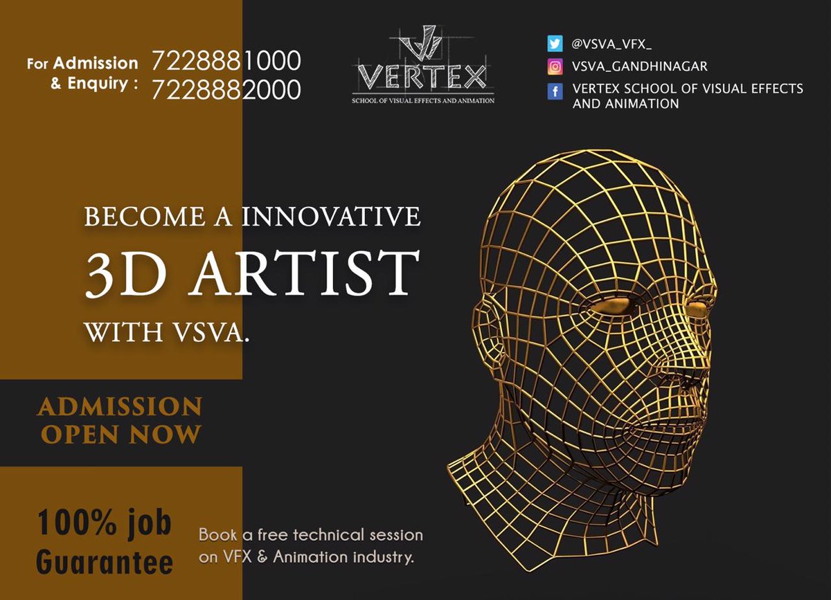 VSVA_VFX_'s tweet photo. Become a Innovative 3D Artist with VSVA !!

#3DAnimation #VisualEffects  #VFXCourses #VFX #VFXArtist #3DProfessional #VFXIndustry #animation #cg #videoediting #graphicdesign #bestvfxinstitute #bestanimationinstitute #CG #3D #vfxtraining #vfxcareer #ahmedabad #gandhinagar #Gujarat https://t.co/qThAzO0jwZ