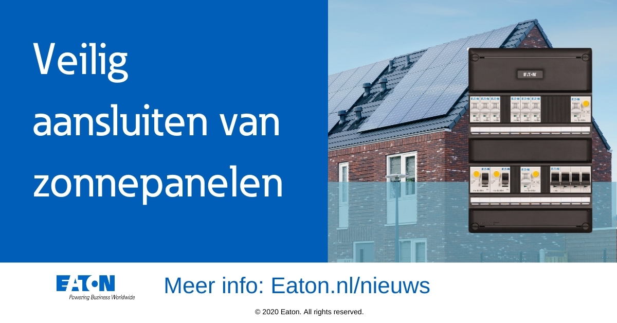 Ga voor veiligheid. Een betrouwbare oplossing voor het aansluiten van PV-panelen en duurzame belastingen met een hoge gelijktijdheid en de hoge energiestromen: voorgeassembleerde Systeem 55 PV-ready configuraties met KEMA-KEUR van Eaton. Meer info: eaton.works/3mycIop