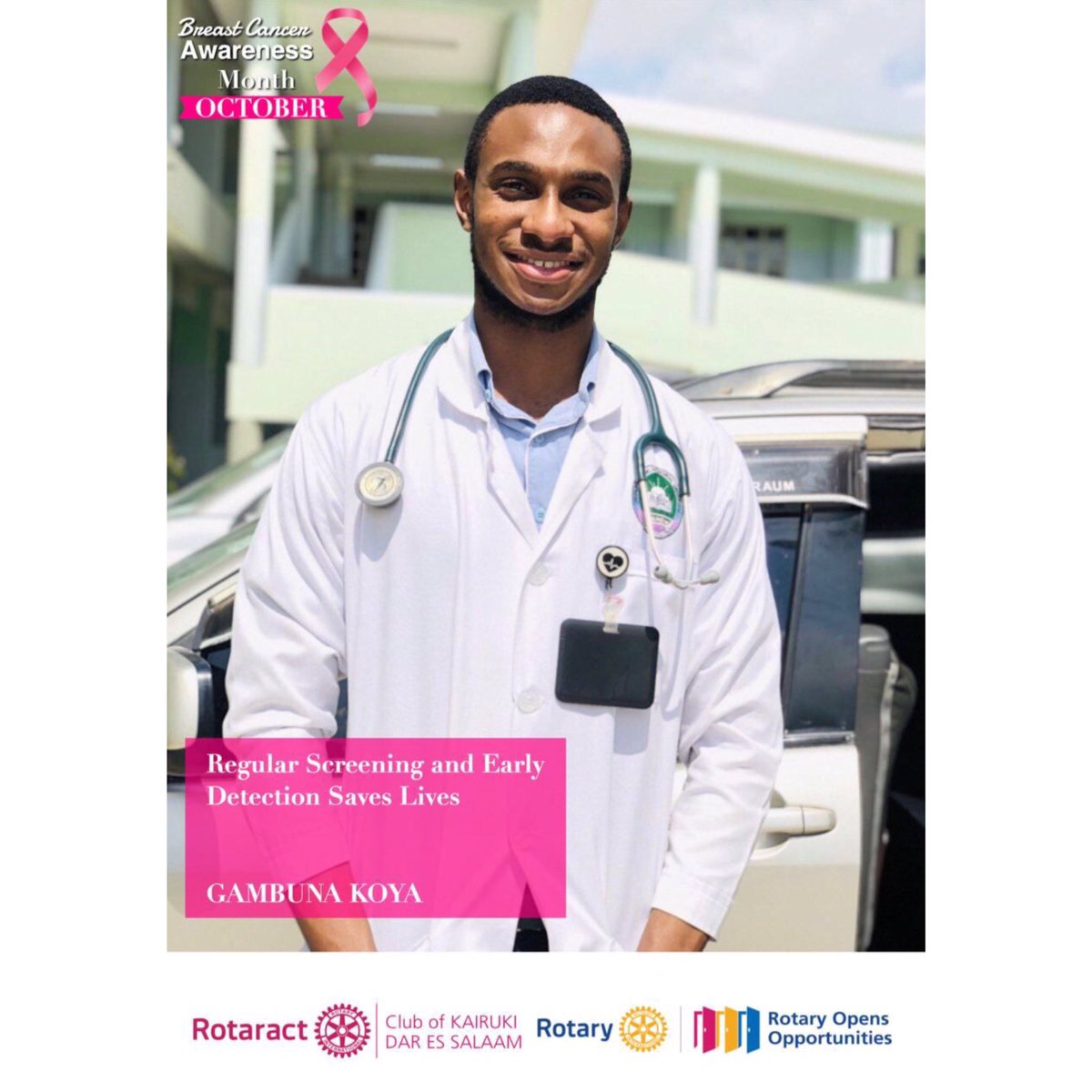 Rotaractkairuki's tweet photo. OCTOBER IS WORLD BREAST CANCER AWARENESS MONTH.
Our club prepared a month-long campaign for all the members to share and participate.
Here is the little message from them.

#pinkoctober🎀 #breastcancerawarenessmonth #serviceaboveself #rotaracttz #d9211 #rotaryopensopportunities https://t.co/tjhHuPnla3