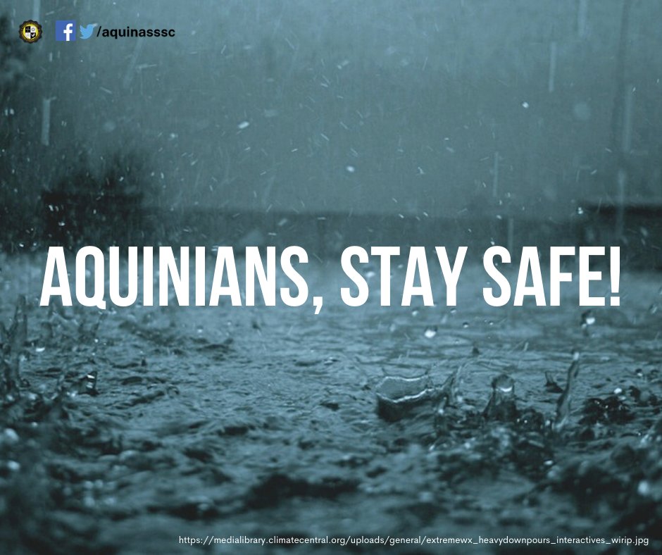 aquinasssc's tweet photo. Hey, Aquinians! We hope that you are in the comfort of your homes as we rest during the mental health break. In line with that, we would like to remind the Aquinian Community to prepare for Typhoon Rolly.
#RollyPH https://t.co/olAHcMhpGm