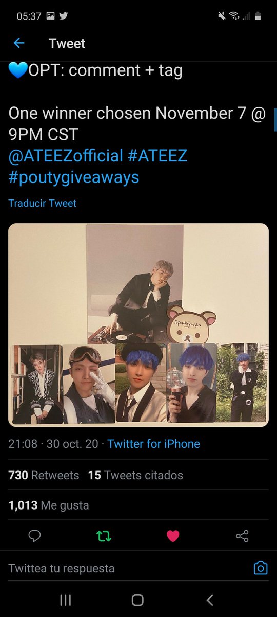 sangieluv's tweet photo. @poutyjongho @ATEEZofficial hey thank u sm <3  #poutygiveaways #ATEEZ #hongjoong @ATEEZofficial https://t.co/1xxWxyAigi