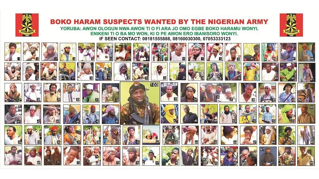 75Kobo's tweet photo. #ondisday #31October2015 The Nigerian army posted a photographic collage of 100 wanted Boko Haram militants. The collage featured Abubakar Shekau cradling an AK-47 assault rifle with belts of ammunition strapped to his chest. https://t.co/mSv7P2qSI3