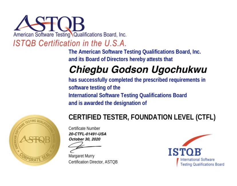 mrgodson111's tweet photo. It is a wrap 💯💯, Certified tester . The journey has just started 🥂🥂. Bigger wins 🥂🥂
#MOT #testers #ASTQB #softwaretesting https://t.co/aVbPZs39lH