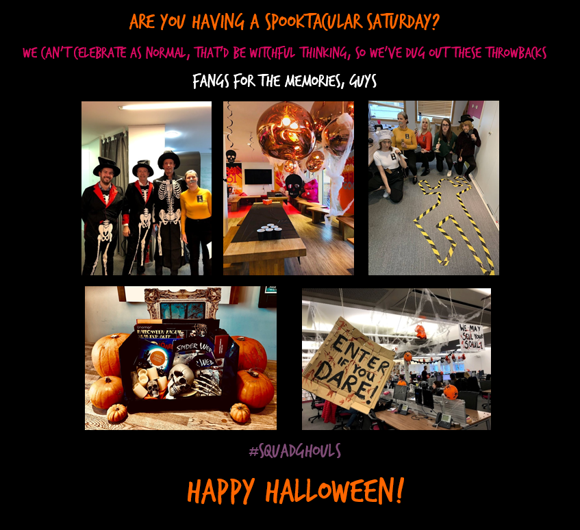 LifeatDarwin's tweet photo. Happy Halloween!!

Break open the Hocus Pocus and trick or treat yo'self.

But whatever you do this Halloween weekend, be sure to creep it real!

#throwback #squadghouls #happyhalloween https://t.co/IMz1trWBpP