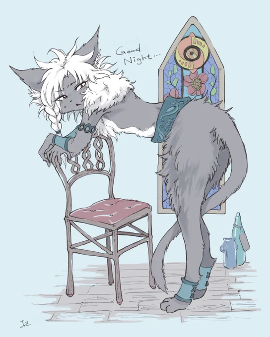 #今月描いた絵を晒そう #KeMoFan #イラスト
相変わらずのガバガバ絵幅です🐭 