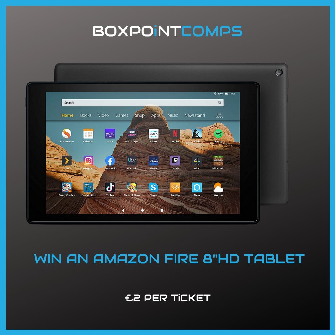 BoxpointComps's tweet image. 🎅WIN an Amazon Fire HD 8" Tablet!🎅

🎄Tickets up for these at just £2 + odds are amazing 🙌

🎄As soon as we sell out, we draw 👌

🎄boxpoint-comps.co.uk to get involved

#amazon #amazonfire #amazonfiretablet #christmassorted #christmaspresent #christmasideas #boxpointcomps