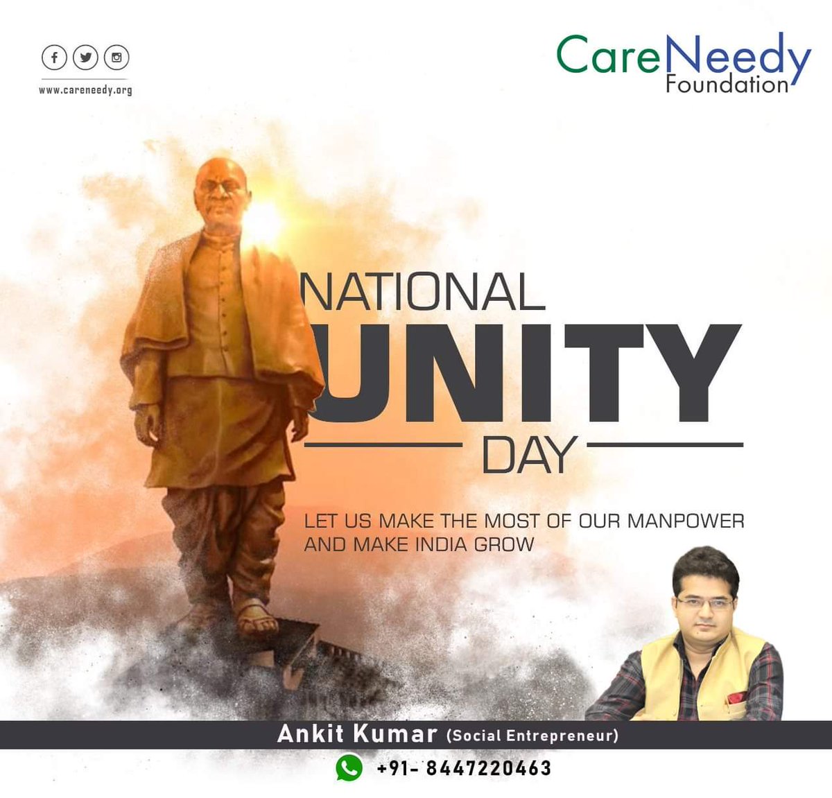 ankitcares's tweet photo. राष्ट्रीय एकता और अखंडता के प्रतीक, आधुनिक भारत के शिल्पकार,भारत रत्न, #लौह_पुरुष #सरदार वल्लभ भाई पटेल जी की जयंती पर उन्हें कोटि-कोटि नमन. https://t.co/CDBR6usF8T