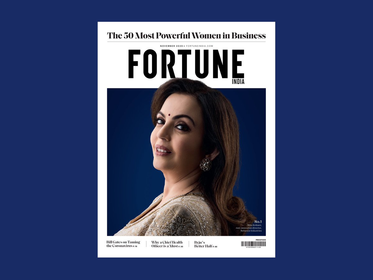 amithpr's tweet photo. In October three great Indian magazines brought out their power lists. One thing was common. The number one spot was taken by Reliance.
#HighandMighty2020
#FortunePowerWomen
#RT100MIP https://t.co/5P7e4arAU6