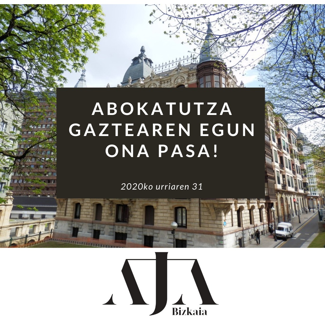 Hoy es el día de la #AbogaciaJoven. ¡Que tengáis un buen día! 

Gaur, abokatutza gaztearen eguna da. Egun ona pasa! 
<a href="/icabizkaia/">Ilustre Colegio de la Abogacía de Bizkaia</a> <a href="/FEVASJA/">Federación Vasca de Jóvenes Abogados</a>