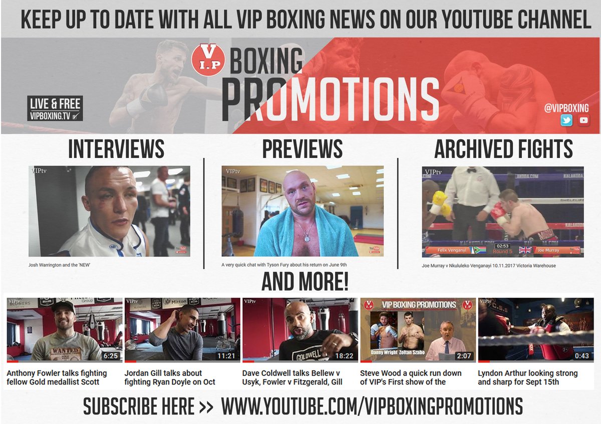 VIPBoxingTV's tweet image. Keep up to date and watch past full fights and interviews with the #fighters! #VIP

Subscribe to our #channel here --&amp;gt; goo.gl/z0YREC
