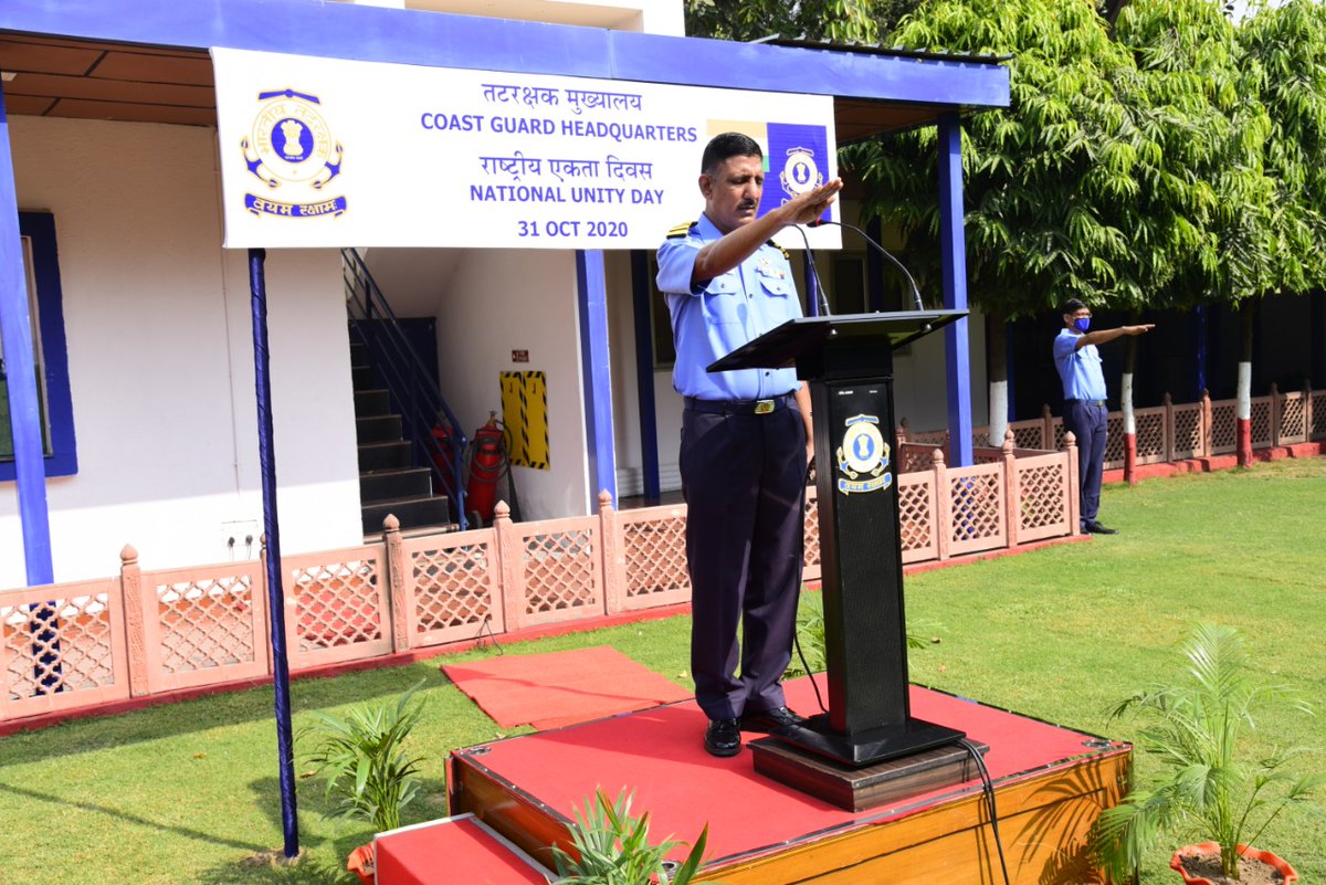 IndiaCoastGuard's tweet image. @IndiaCoastGuard Headquarter #Delhi Officers,Enrolled Personnel and Civilian pledges to preserve the Unity, Integrity and Security of the Nation on occasion of #RashtriyaEktaDiwas #NationalUnityDay2020