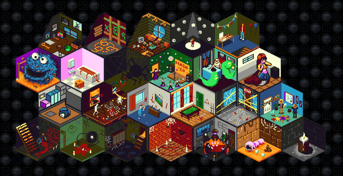 PixelShorts's tweet photo. The #hauntedhouse #cubecollab is complete and looking awesome.

Thanks to everyone who took part!

@Jin93101 @KelpoKing @LoonRealmStudio @Sk3ll2 @leonheart515 @BraincaseC @a970216568 @PixelShorts @bluemeandering Chasode Kibuchi (Discord)

#Halloween #pixelart #pixelcollabs https://t.co/scdgzJSSsr
