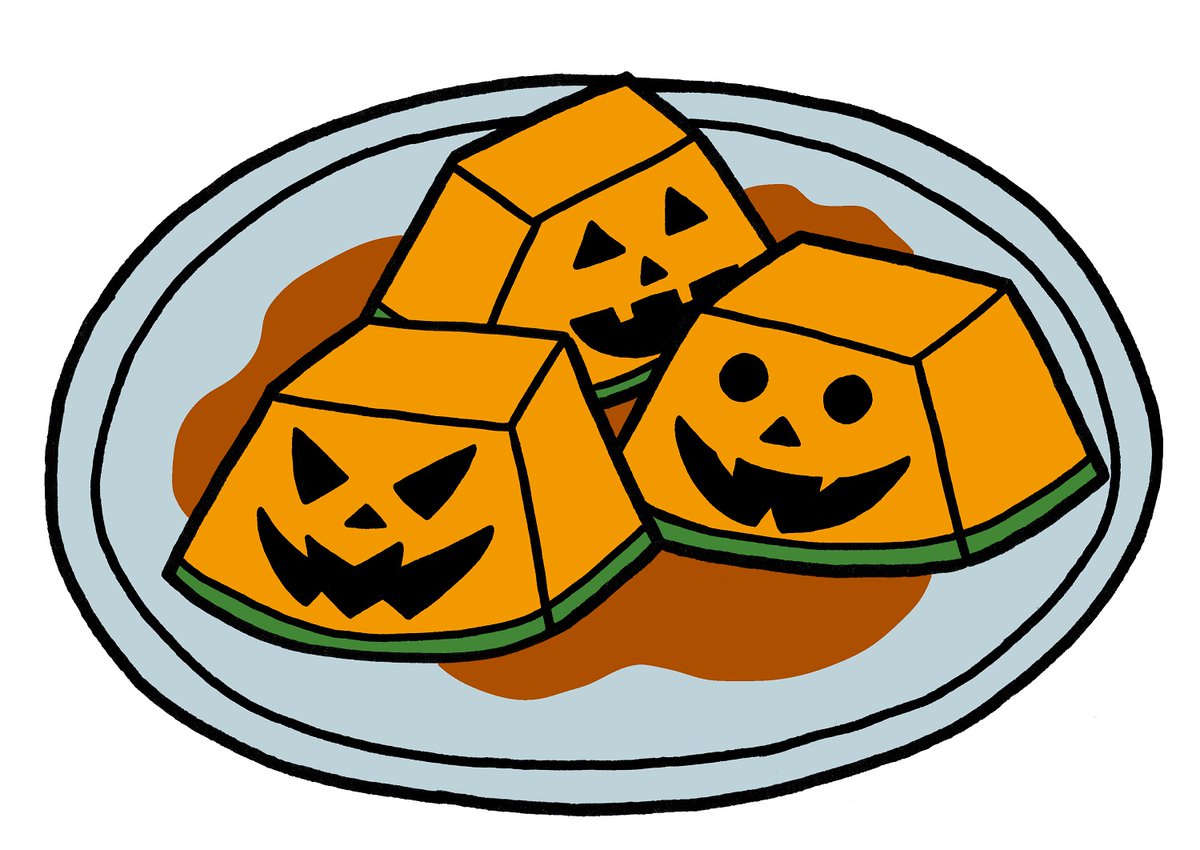 no humans plate jack-o'-lantern pumpkin halloween simple background white background  illustration images