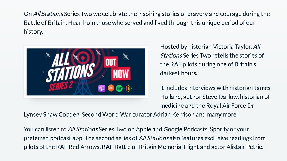 SpitfireFilly's tweet photo. Thanks, Gary! Super kind of you. A timely mention of the Battle of Britain #AllStations podcast series for the last official day of the 80th #BattleOfBritain anniversary today... @RAFBF @chalkandblade https://t.co/jtXec8X6Cu https://t.co/zuFMDrgWTb