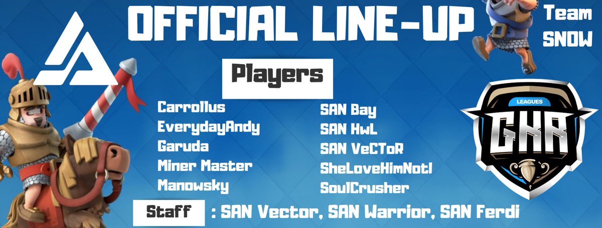 ibexalpen_'s tweet photo. 🔵🔵🔵
CLASH ROYALE
Our Official Line-Up in @GkrLeagues
For 1st Division APAC
#SANTIME #SANtui™ #SHERACTIONPRIDE
#clashroyale #esportsroyale #esports #esportsindonesia #esportsnews #esportslife https://t.co/MjcCH4S9S8
