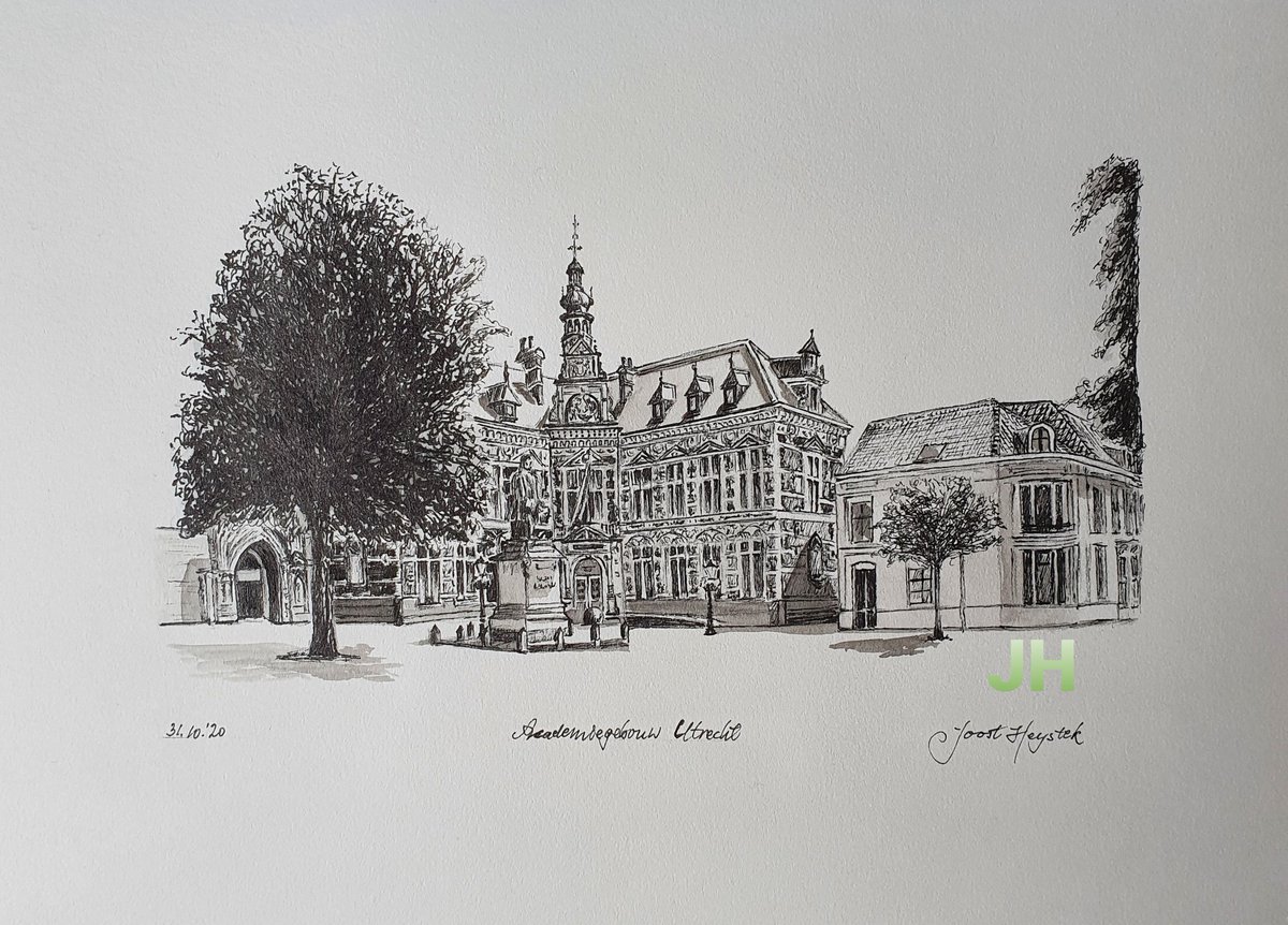 HeystekJ's tweet photo. #intober #inktober2020 #inktober2020day31 #inktoberday31 #Academybuilding #UU #Utrecht #utrechtmijnstad #inkdrawing #inksketches #inksketch #inkandart #inkandpen #inkandwashed #inkandwash #penandink #penandinkdrawing #penandwash #art #arte #arts #artwork #bigartboost #draw365 https://t.co/AkU7wFowlO