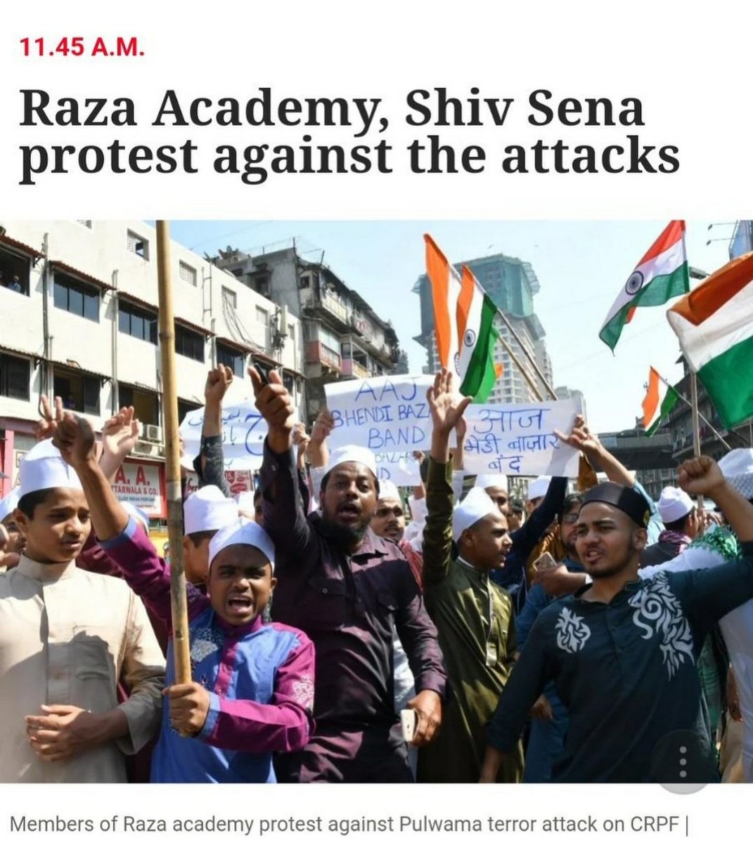 razaacademyho's tweet photo. Members Of Raza Academy Protest Against Pulwama Terror Attack On CRPF
#WeStandWithRazaAcademy https://t.co/5kIM6vFyF9