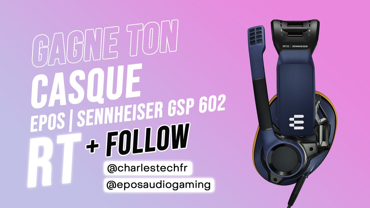 🎁 #CONCOURS ! C'est #Halloween, du coup avec @eposaudiogaming on te fait gagner le EPOS | SENNHEISER GSP 602 🎃

💬 TAG un pote en commentaires
🔁 RT le tweet
🔔 FOLLOW <a href="/charlestechfr/">Charles Tech</a> et @eposaudiogaming 
 
  TAS le 07/11/2020