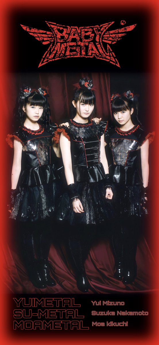 ｈｉｄｅａｔｈ M E T A L 今日2発目の壁紙 三姫で作りました 19 5 9ver と16 9ver ご自由にお使い下さい Babymetal 壁紙 Babymetal Wallpaper