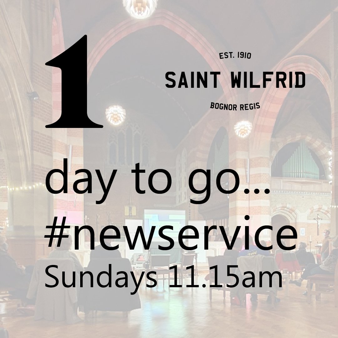 Our new service starts tomorrow!  We hope you can join us as we venture into something new at Saint Wilfrid Church, Bognor Regis.  Our church community welcomes you, whoever you are, whatever your story!  Sunday 1st November, 11.15am, Ellasdale Road, Bognor Regis #lovebognor