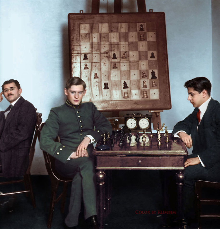 International Chess Federation on X: Jose Raul Capablanca and Alexander  Alekhine in 1913, colorized by klimbims. The fourth World Chess Champion  Alexander Alekhine was born on October 31, 1892. #OnThisDay #chess   /