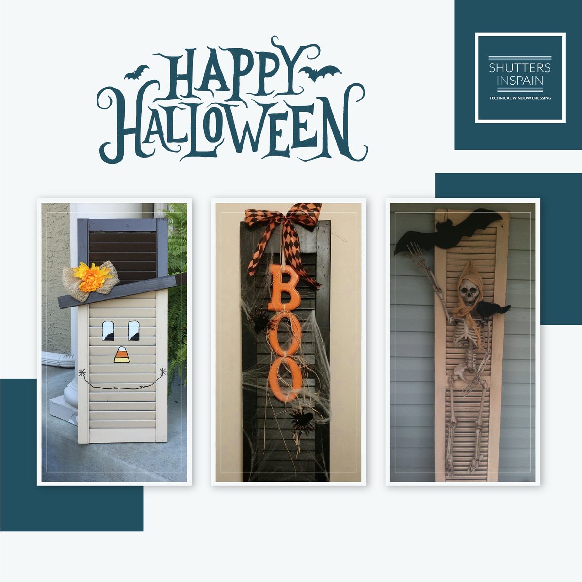 HAPPY HALLOWEEN! Here’s some great ideas for you to decorate your plantation shutters with! 
.
.
.
.
.
#halloween #shutters #decoideas #ideas #diy #decoration #scary #scarydecoration