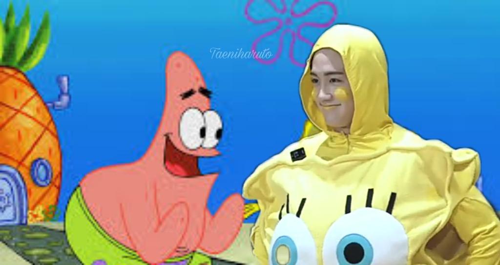 And here's Spongebob and Patrick in a nutshell sharing the same braincell
