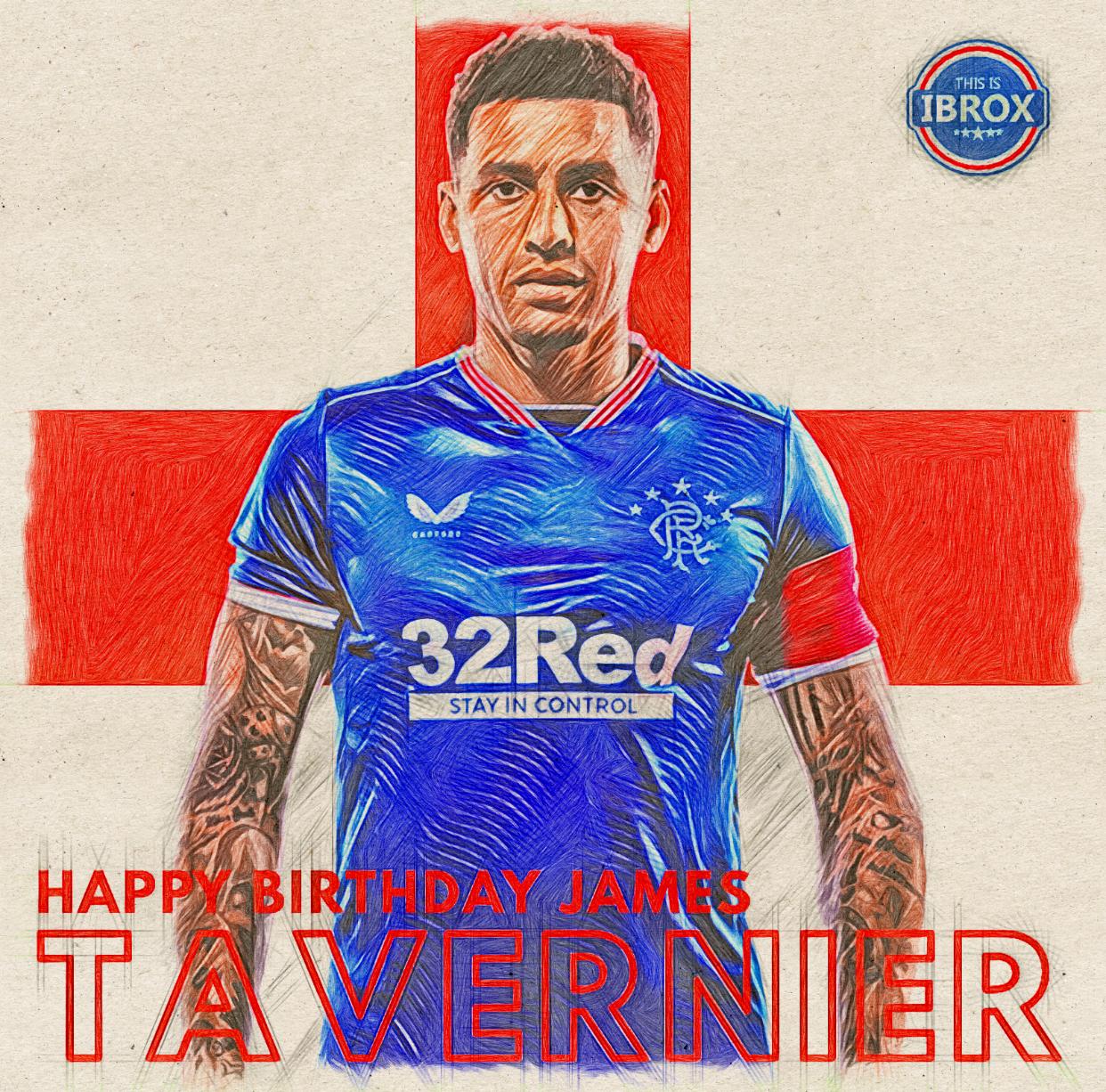  Running down the wing, Hear the Rangers sing!   Happy Birthday to Rangers captain, James Tavernier! 