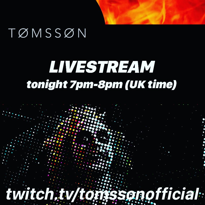 Join me tonight for my techno livestream on <a href="/Twitch/">Twitch</a> , 7pm-8pm UK time. Twitch.tv/tomssonofficial #techno #djlivestream