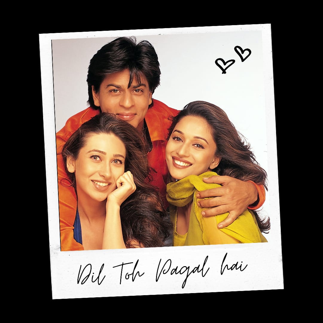 MadhuriDixit's tweet photo. #DilTohPagalHai is a film very close to my heart. My character in the film shared  my passion for dance &amp; friendship. It was a wonderful learning experience and working alongside @iamsrk #karishma &amp; @akshaykumar is always memorable.
#23YearsOfDTPH https://t.co/5iqVrnoQ5a