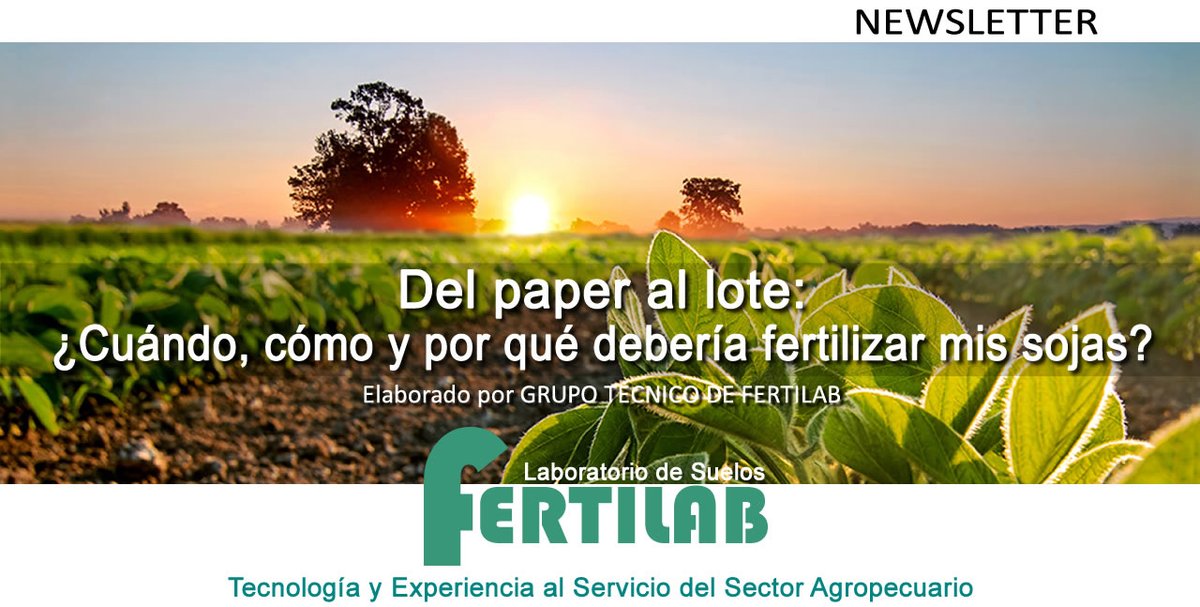 FertilabLab's tweet photo. 10° COMUNICACIÓN TÉCNICA 2020:
Del paper al lote: ¿Cuándo, cómo y por qué debería fertilizar mis sojas?
https://t.co/DfNvzeKylT
#soja #nitrogeno #fosforo #azufre #fertilab #analisis #suelo #PBray #muestreo
@ReussiNahuel @garciaf_nutri @natydiovi https://t.co/TTmimUqUKS