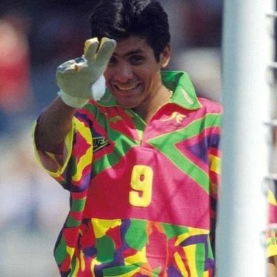 First up... in goal... Jorge Campos wearing no.9!! This was partly because he also fancied himself as an outfield player also occasionally swapping to play upfront during matches!  #madbastard  #WrongNumberEleven