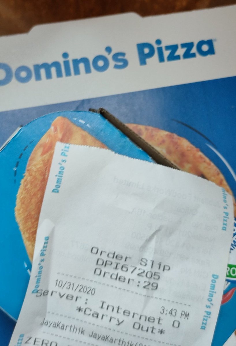 jayakarthik1995's tweet photo. @dominos why sell pizza when you can't give 1 packet extra oregano? #unhappy worst experience with Domino's till now https://t.co/u4Qdnjp8mq