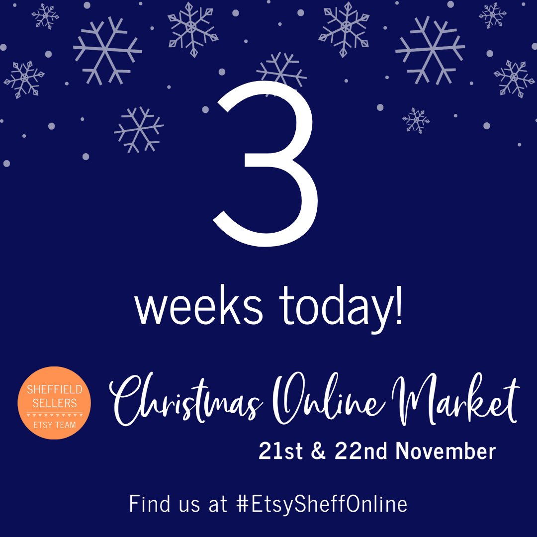 Only 3 weeks to go until the @Etsysheff online Christmas Market.
The perfect place to shop local from home.
Team members get your registrations in by Friday, link in bio, there is no application process for this event, all members are welcome to take part.
#etsysheff #sheffield