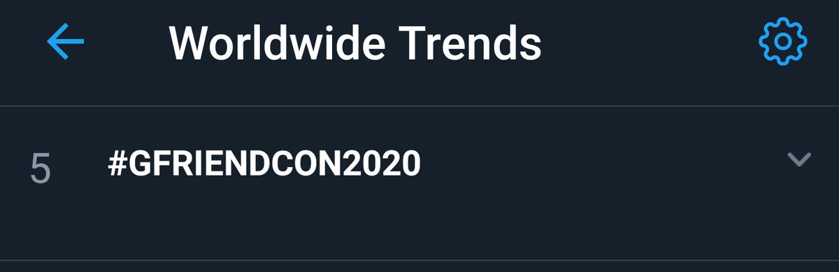 justgfriend's tweet photo. we trended #5 worldwide on twitter during the online concert GFriend C:ON
#GFRIENDCON2020
@GFRDofficial #여자친구 https://t.co/yKAx7htn5x