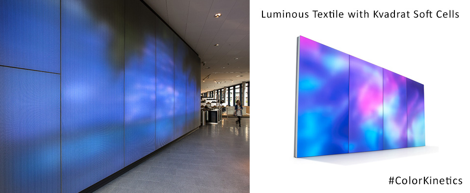 ColorKinetics's tweet photo. Luminous Textile is a configurable, high-quality, and unique lighting system that integrates multi-colored LEDs seamlessly within beautiful fabric panels that also soften sound. Find out more - -> https://t.co/h6Ipj6SSp7
#colorkinetics #light4design #led https://t.co/1UJC28mXPb