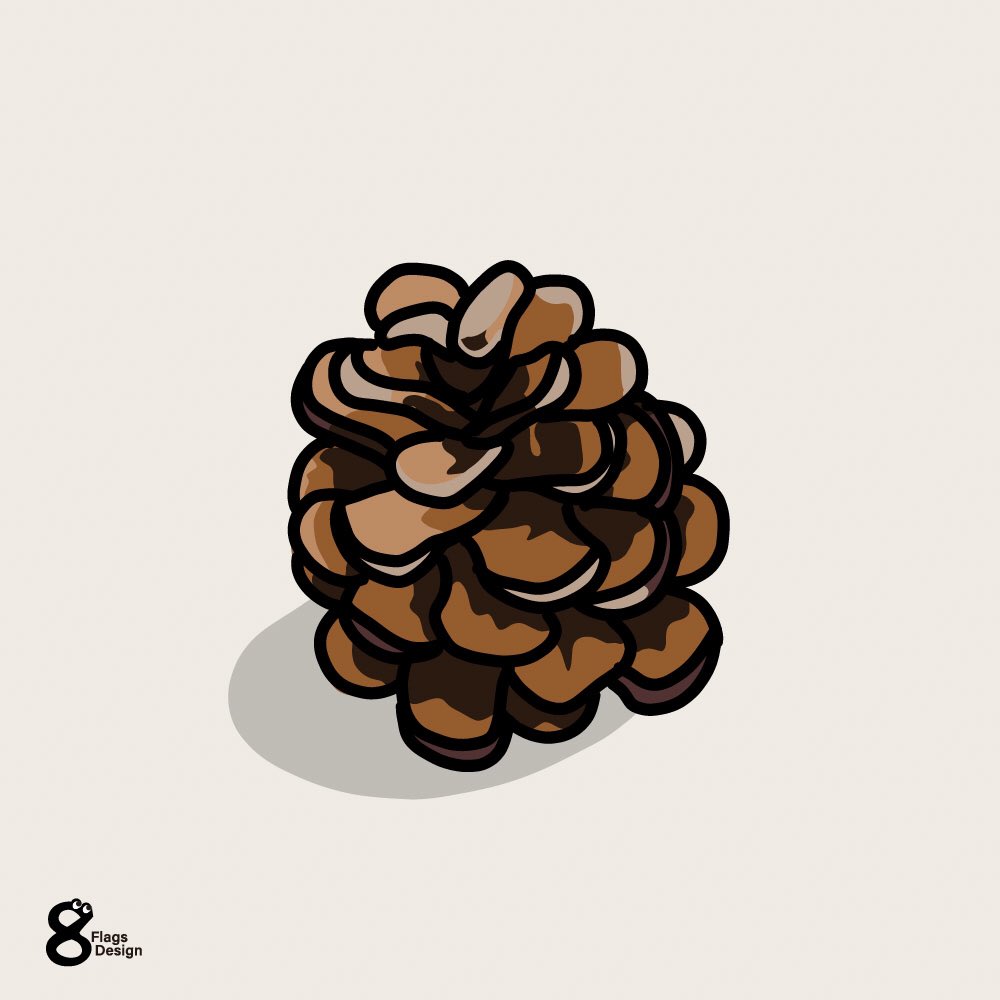 ベクターシェルフ 松ぼっくり 無料イラスト素材 可愛い木の実 イラスト イラストレーター 無料素材 無料素材ダウンロード ベクターイラスト デザイン デザイナーと繋がりたい デザイナー Designer Freematerials 制作 フリー素材 Illustrator