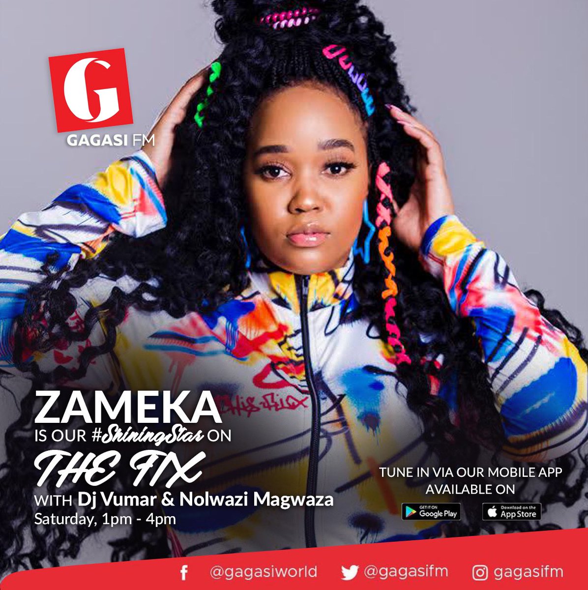 bounceideas_'s tweet photo. Please tune into @gagasifm for @zamekankumanda interview with @djvumar &amp; @nolwazi_magwaza &amp; get to hear 2 of your fav songs from #DrumQueen90sEp on the radio ✅🏀 https://t.co/QbAnae7zMt