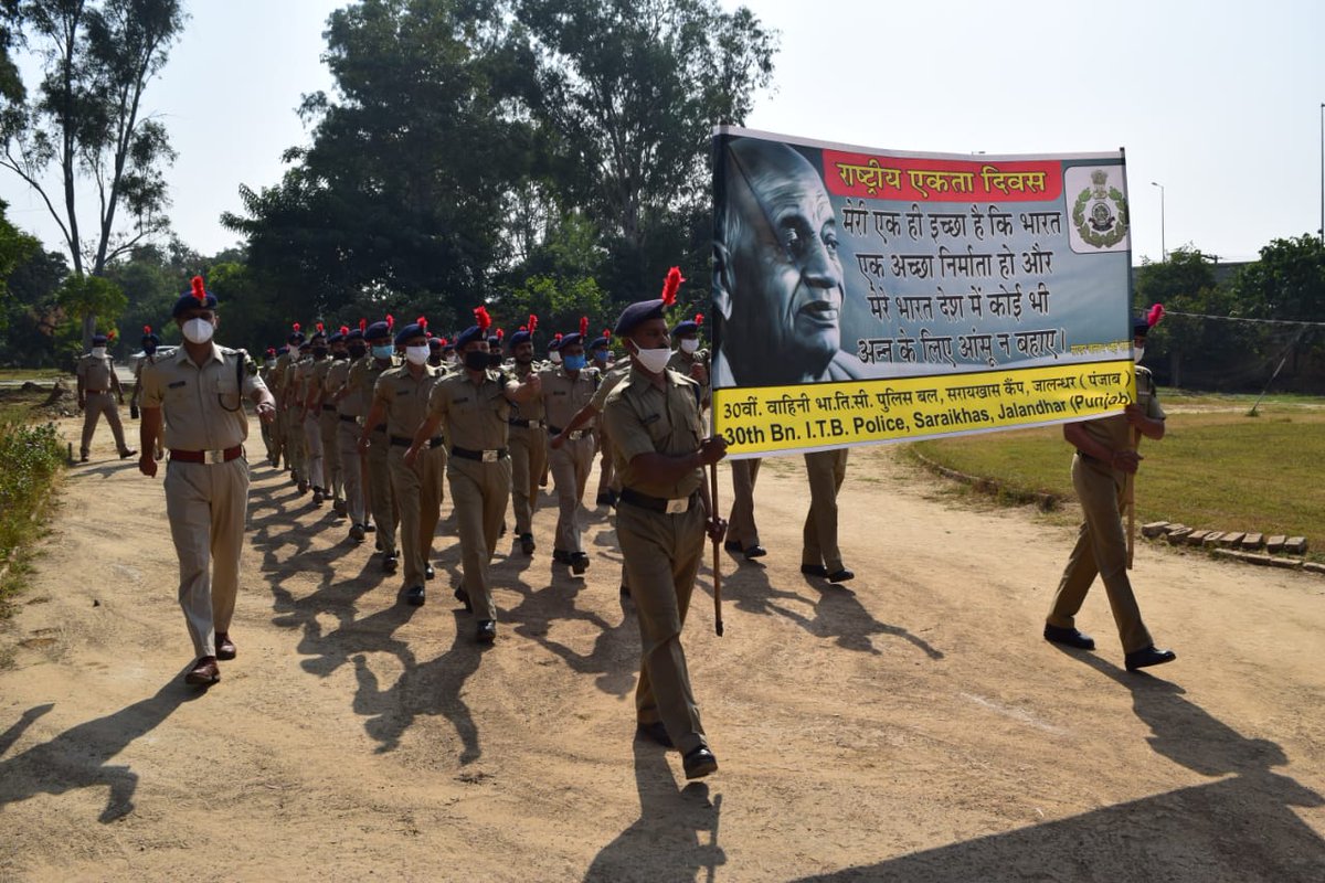 ITBP_official's tweet image. Oath and March for Unity  by 30th Battalion ITBP, Jalandhar, Punjab on #NationalUnityDay2020. 
#Himveers